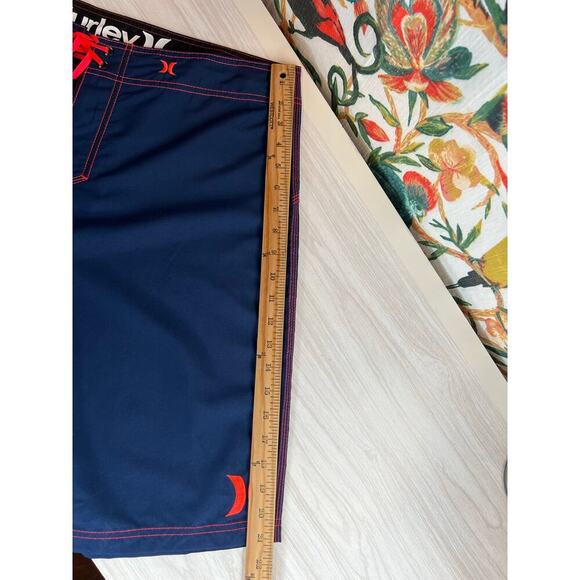 HURLEY 10" Surf Board Shorts Swim Trunks in Blue Men's 34 - Picture 9 of 12